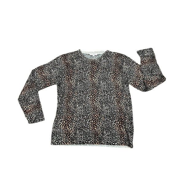 Equipment Femme Sweater Leopard Cheetah Animal Print 100% Wool Women's Size S - Picture 1 of 10